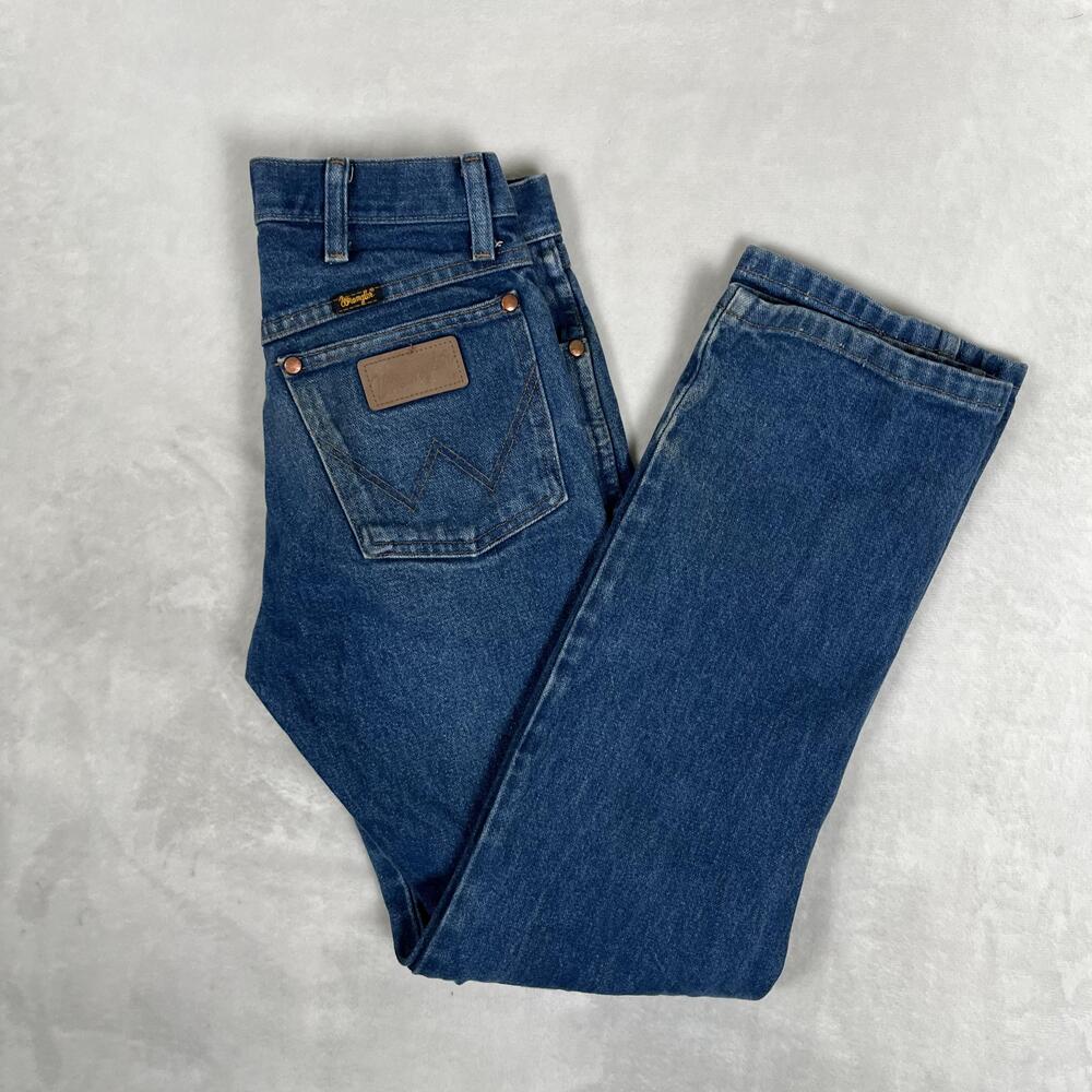 Wrangler Cowboy Cut 13MWZ Jeans Mens 28x32 Blue Straight Denim Medium Wash